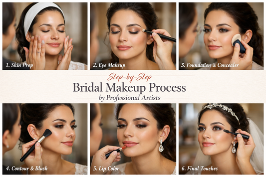 Step-by-Step Bridal Makeup Process by Professional Artists
